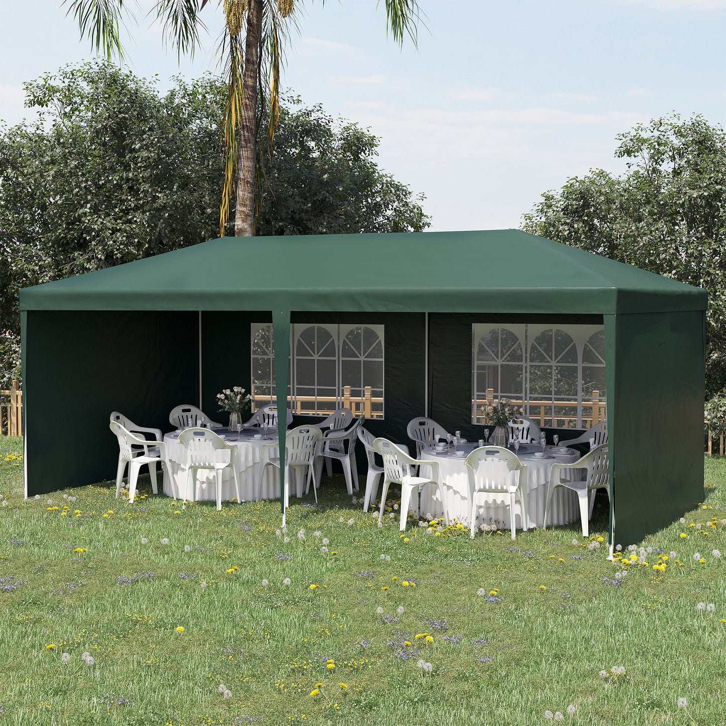6x3 m Party Tent Gazebo Marquee Outdoor Patio Canopy Shelter