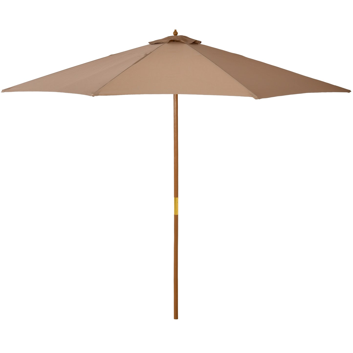 3(m) Garden Umbrella Wooden Parasol 8 Ribs Bamboo Sun Shade Patio