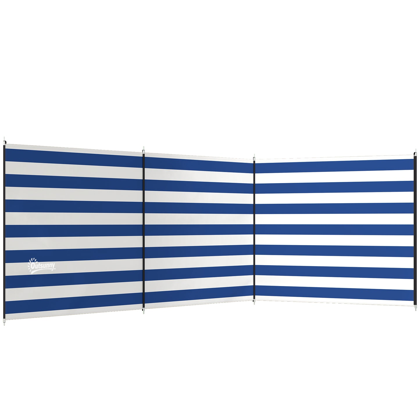 4 Pole Camping Windbreaks, Beach Wind Shield Shelter with Carry Bag (3)