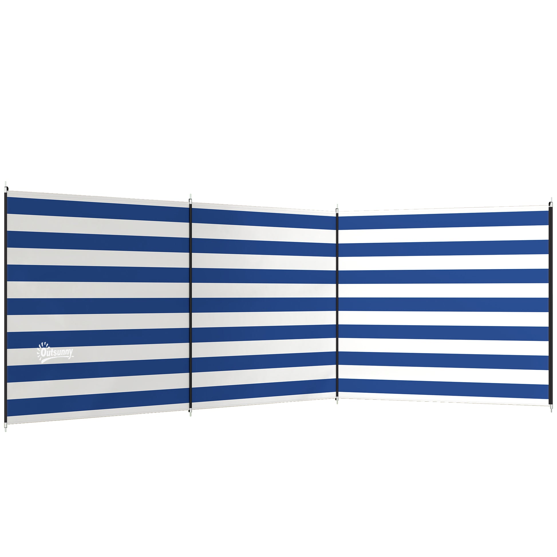 4 Pole Camping Windbreaks, Beach Wind Shield Shelter with Carry Bag (3)