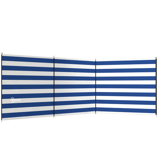 4 Pole Camping Windbreaks, Beach Wind Shield Shelter with Carry Bag (3)