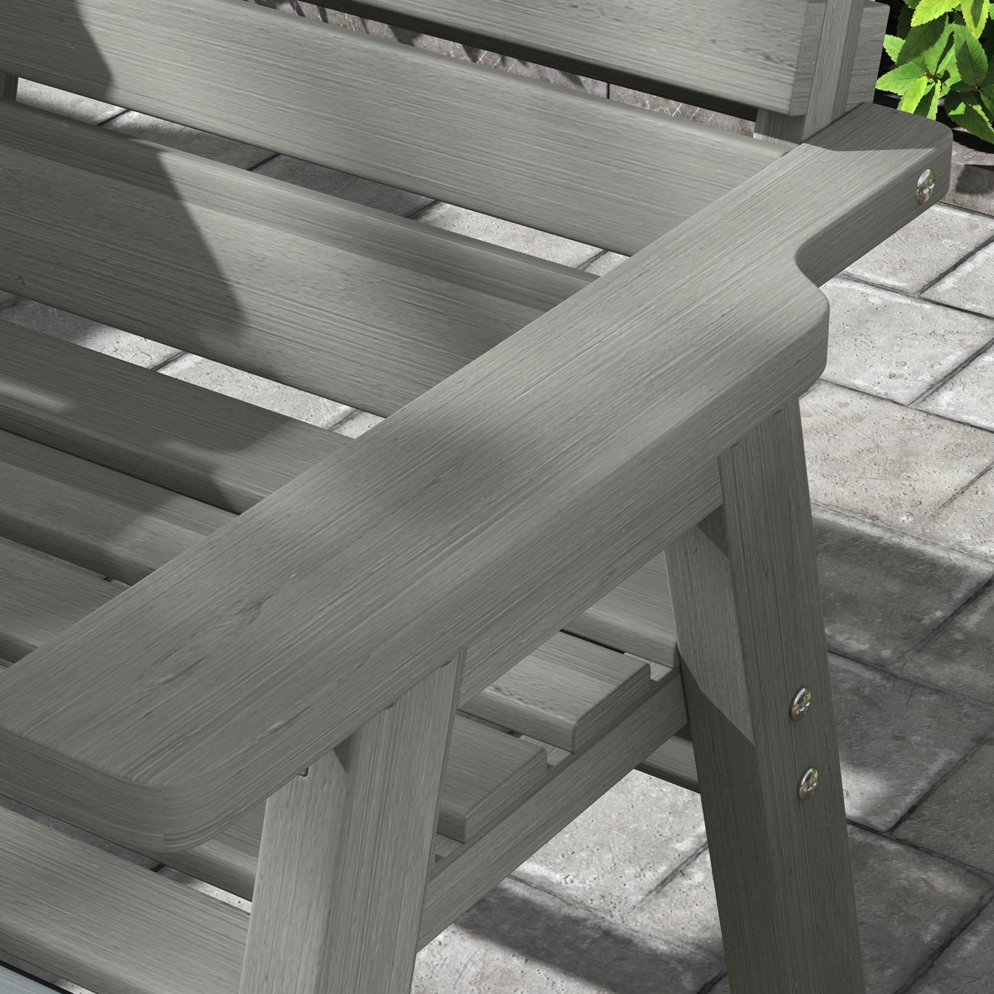 Fir Wood Convertible 2 to 3 Seater Outdoor Garden Bench