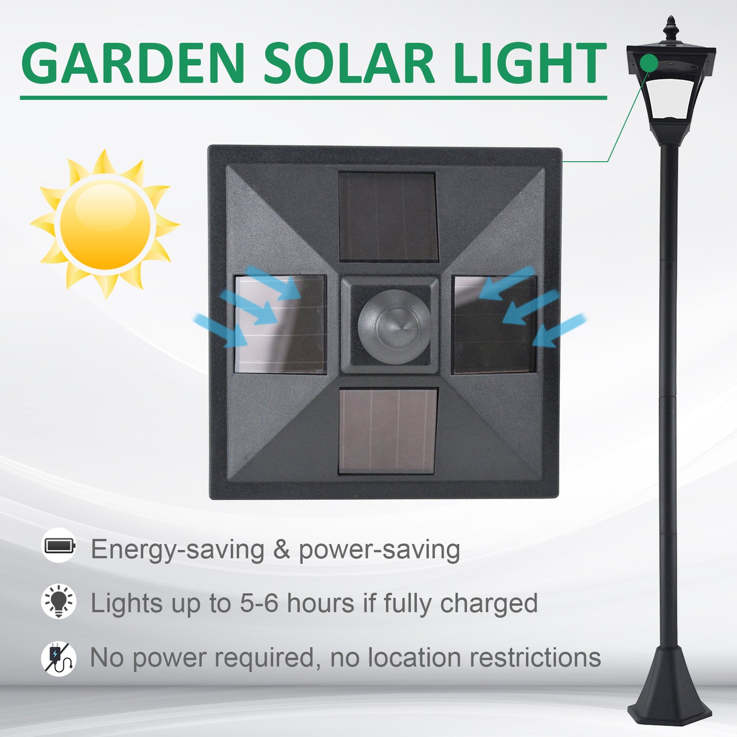 Set of 2 Outdoor Garden Solar Post Lamp Sensor Dimmable LED Lantern