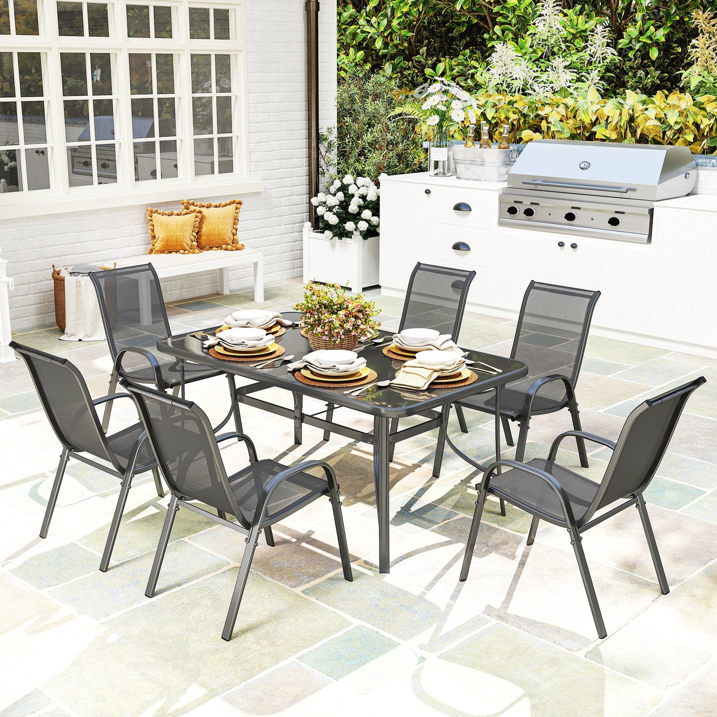 Seven-Piece Outdoor Dining Set