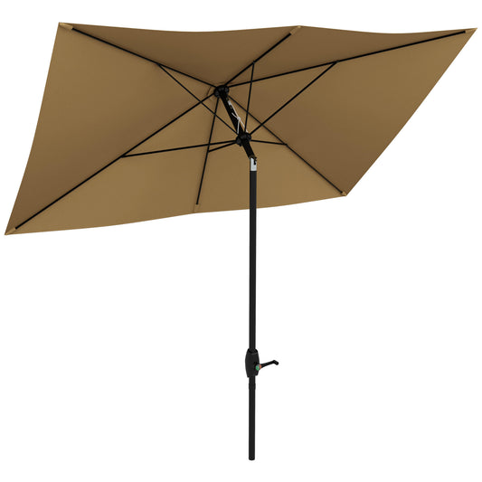 3 x 2 m Garden Parasol Umbrella with Aluminium Pole