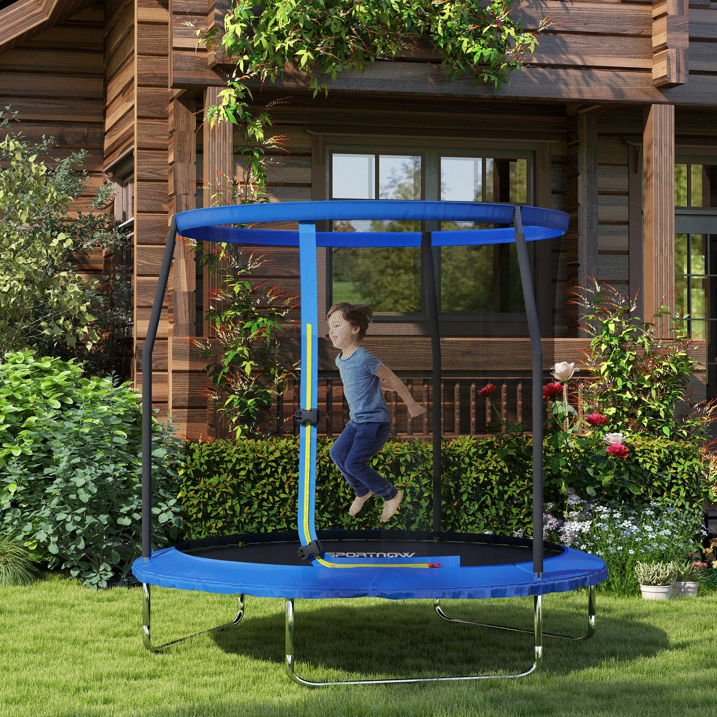 8ft Trampoline with Safety Enclosure Net