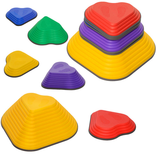 6-Piece Heart-Shaped Kids Balance Stepping Stones and Motor Skills
