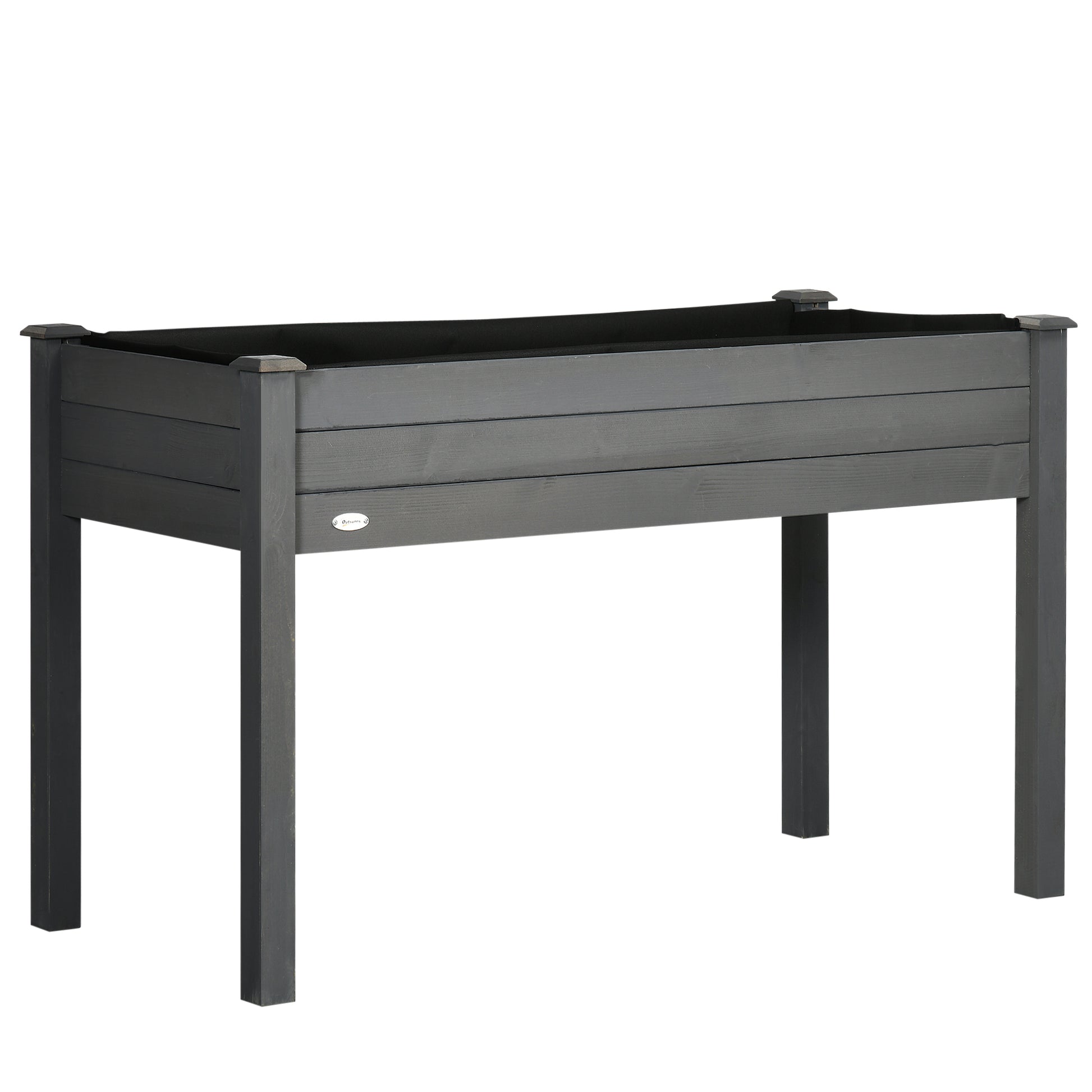 Raised Bed for Garden, Wooden Elevated Planter Box with Bed Liner (1)