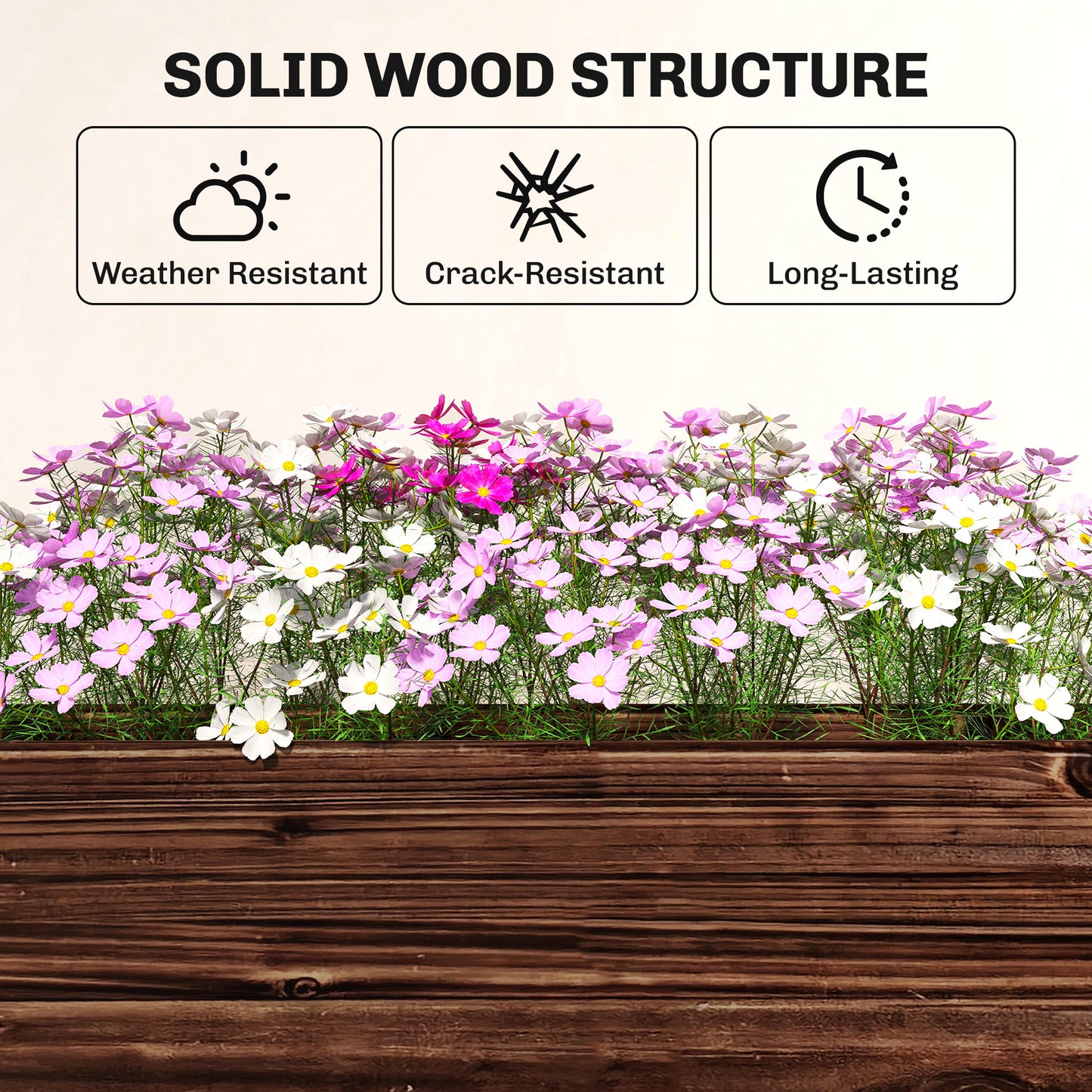 3-Tier Wooden Raised Planter
