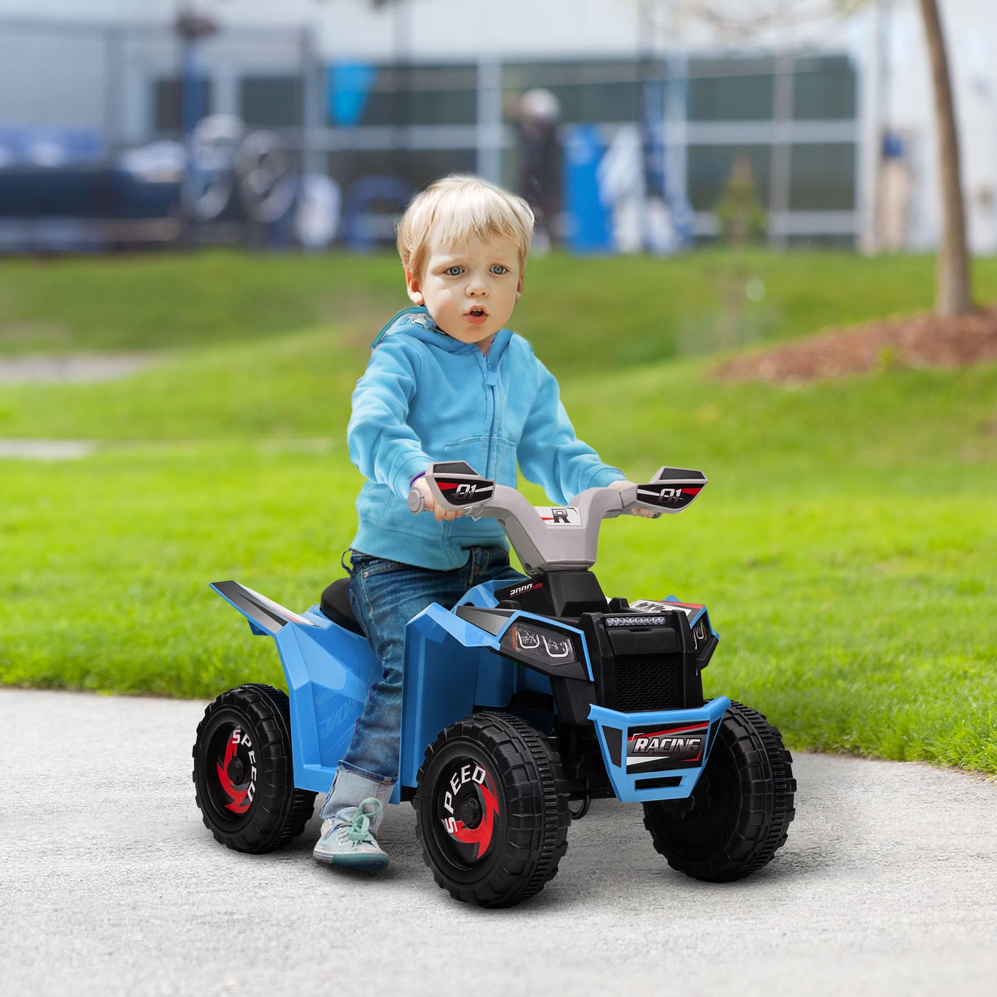 6V Quad Bike with Wear-Resistant Wheels, Forward Backward Function
