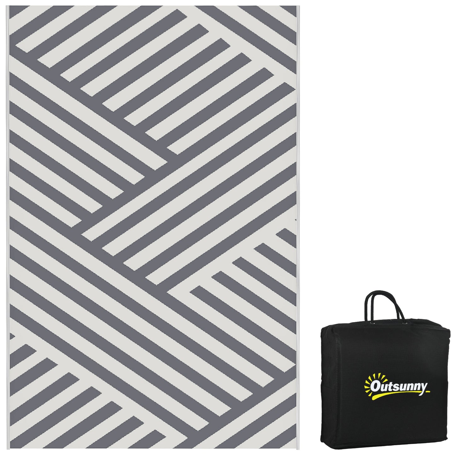 Plastic Straw Reversible RV Outdoor Rug with Carry Bag, 182 x 274cm (1)
