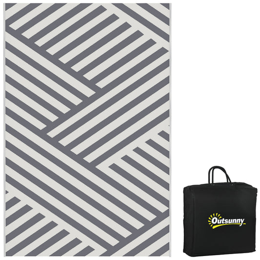 Plastic Straw Reversible RV Outdoor Rug with Carry Bag, 182 x 274cm (1)