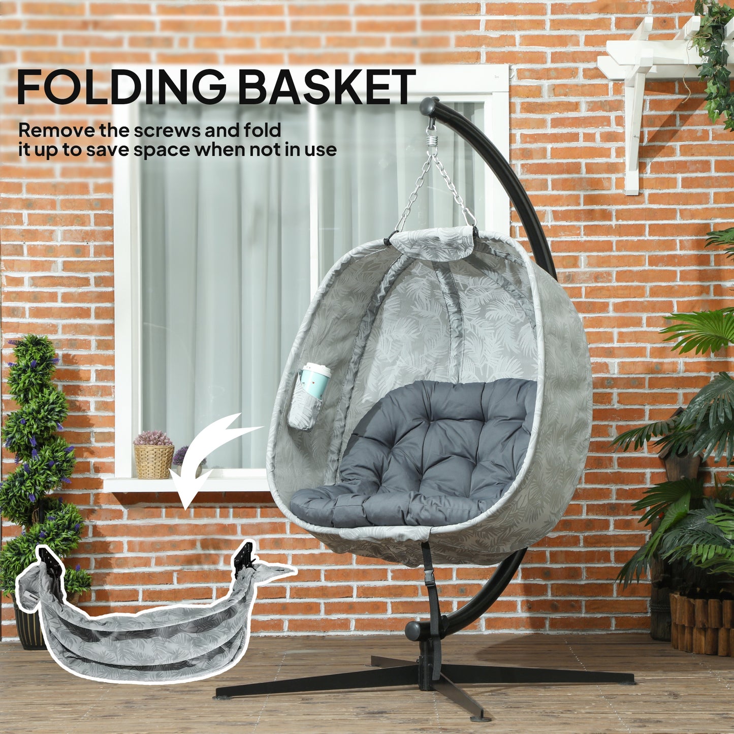 Hanging Egg Chair Outdoor Indoor Garden Swing Chair (4)