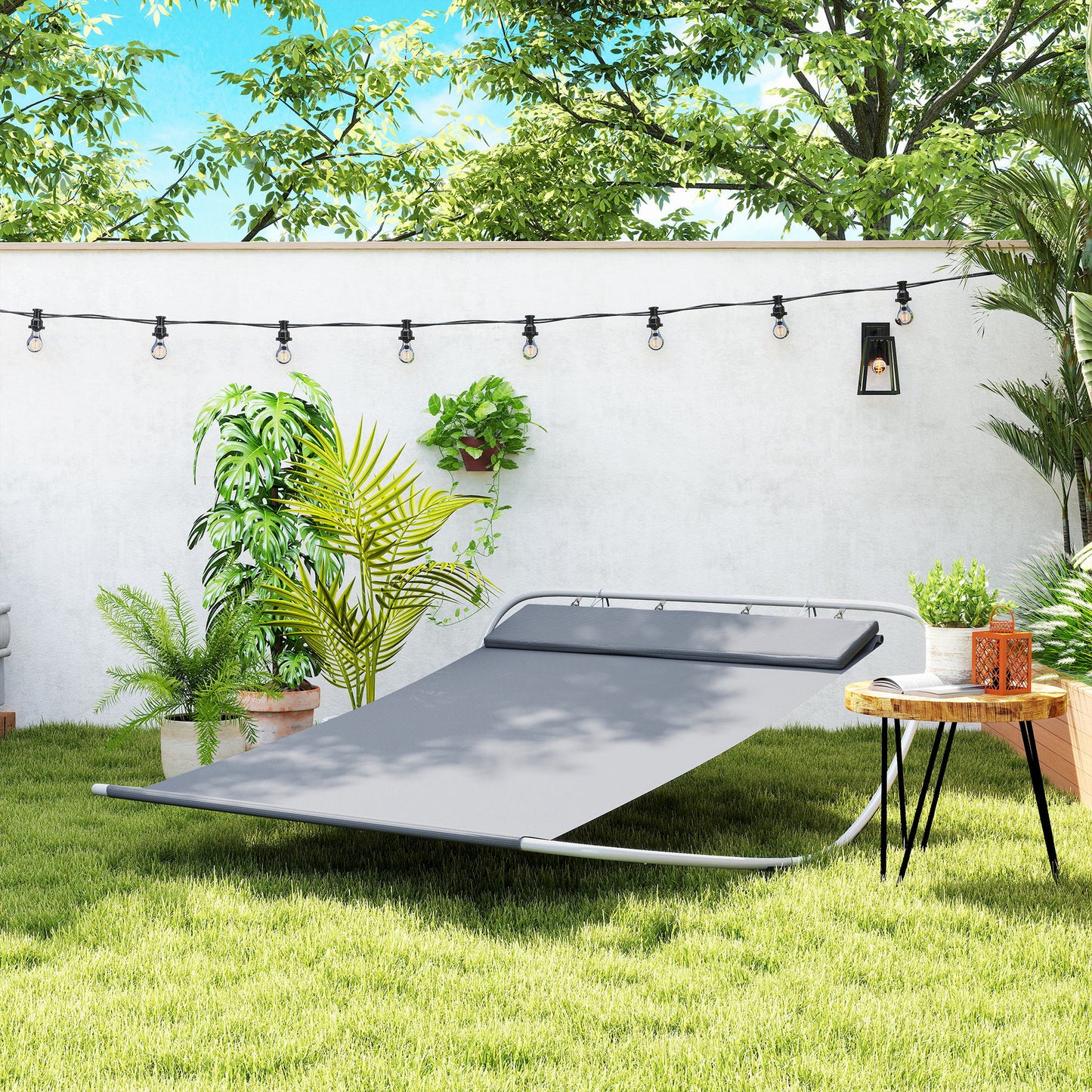 Rocking Sun Lounger, Double Garden Lounger Sunbed