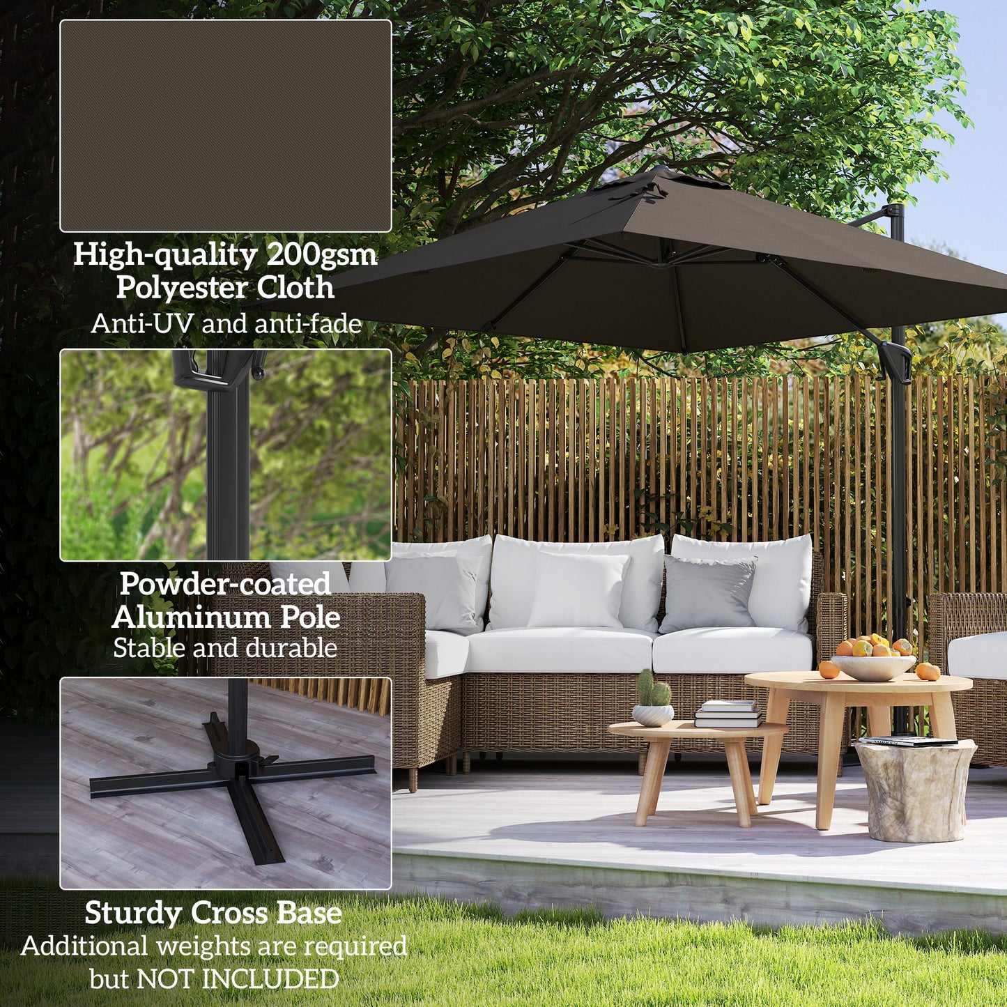 Patio Offset Parasol Umbrella