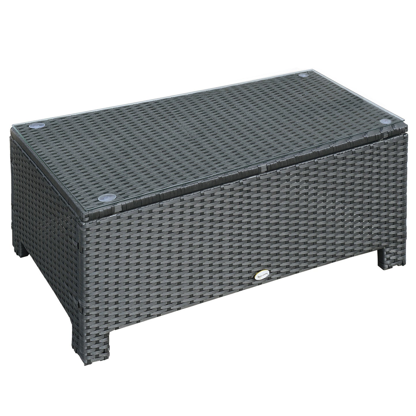 PE Rattan Coffee Table, Rectangular Outdoor Coffee Table
