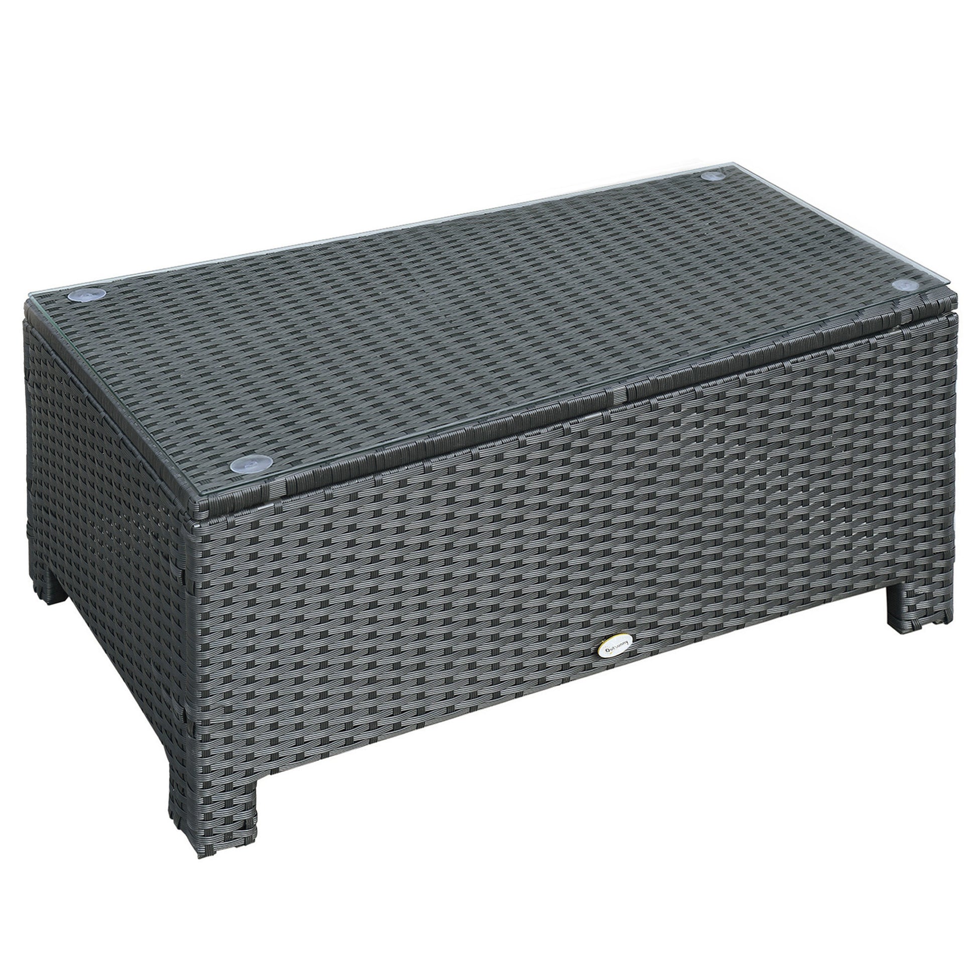 PE Rattan Coffee Table, Rectangular Outdoor Coffee Table