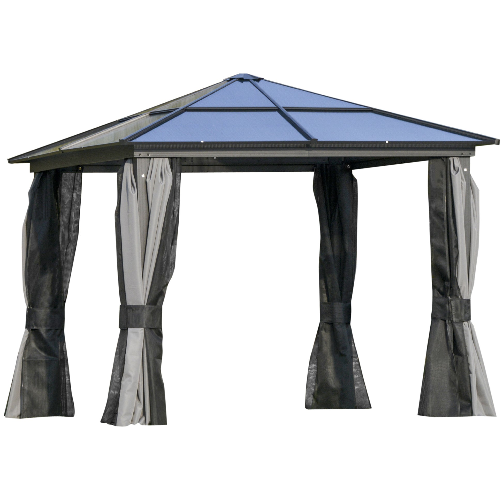 3 x 3(m) Hardtop Gazebo Canopy with Polycarbonate Roof (1)