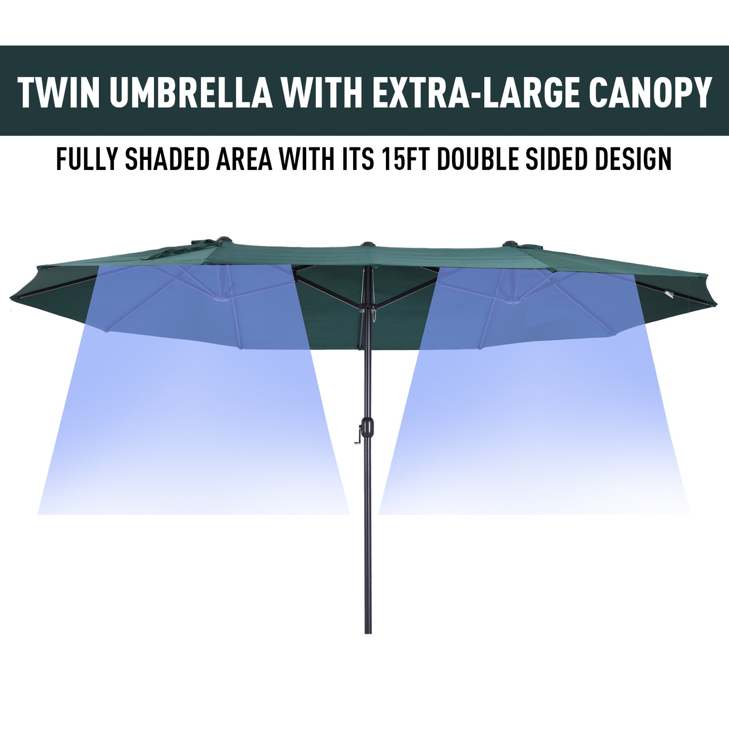 4.6m Double Garden Parasol