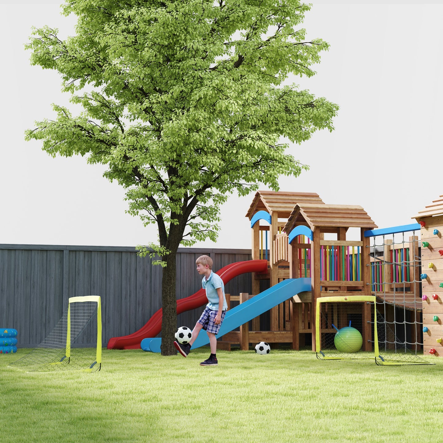 Two Football Goal Nets, Foldable Outdoor Sport Training Equipment