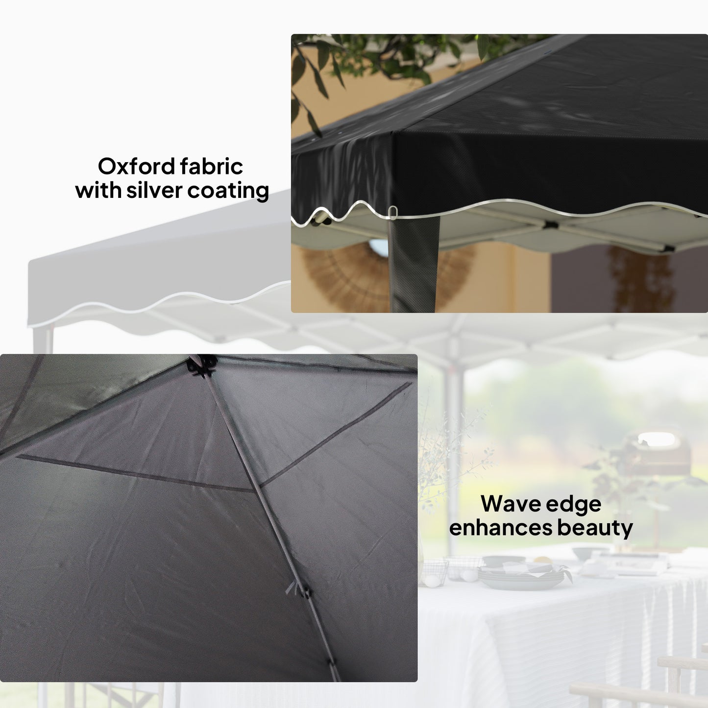 3 x 3cm Adjustable Height Pop-Up Gazebo, with Bag