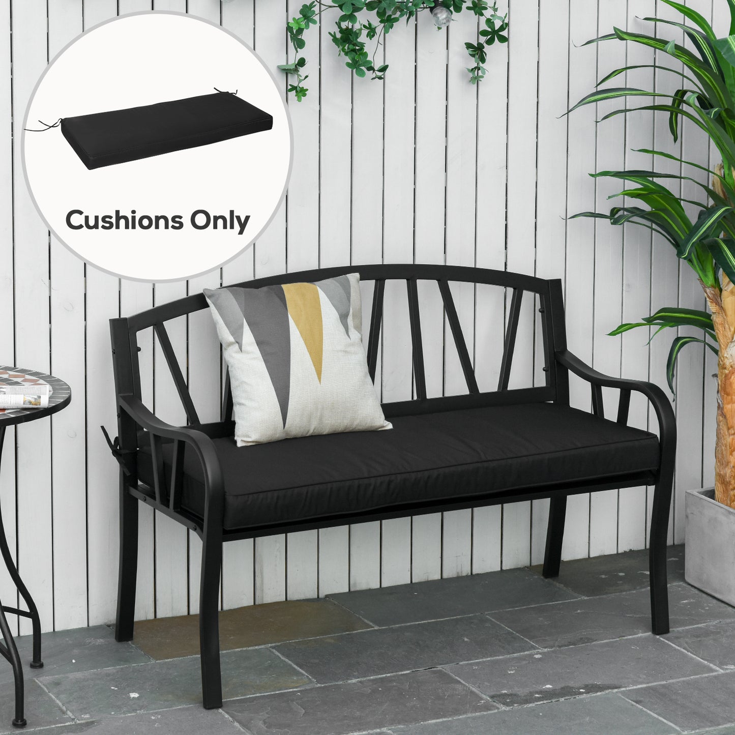 Garden Bench Cushion 2 Seater Loveseat Seat Pad