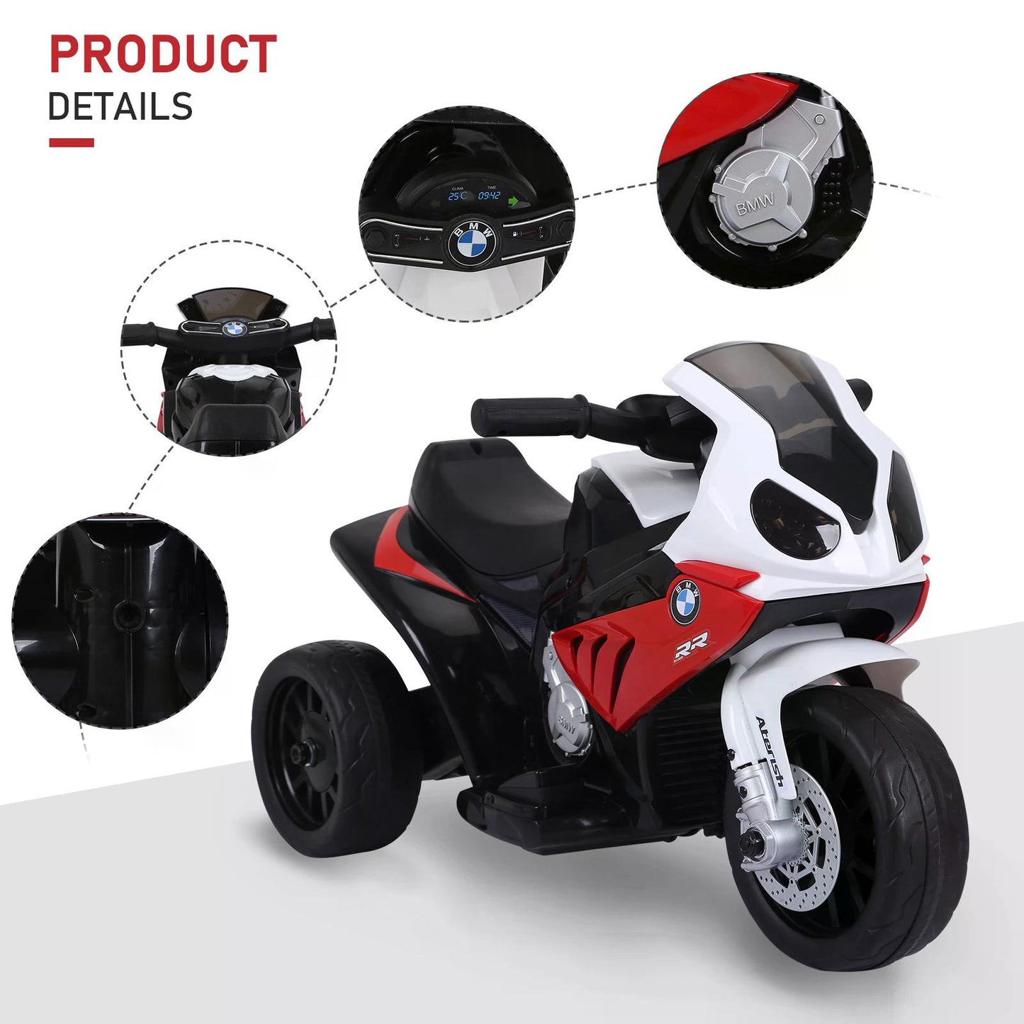 Electric Motorbike for Kids Ride on BMW Motorbike W/Headlights