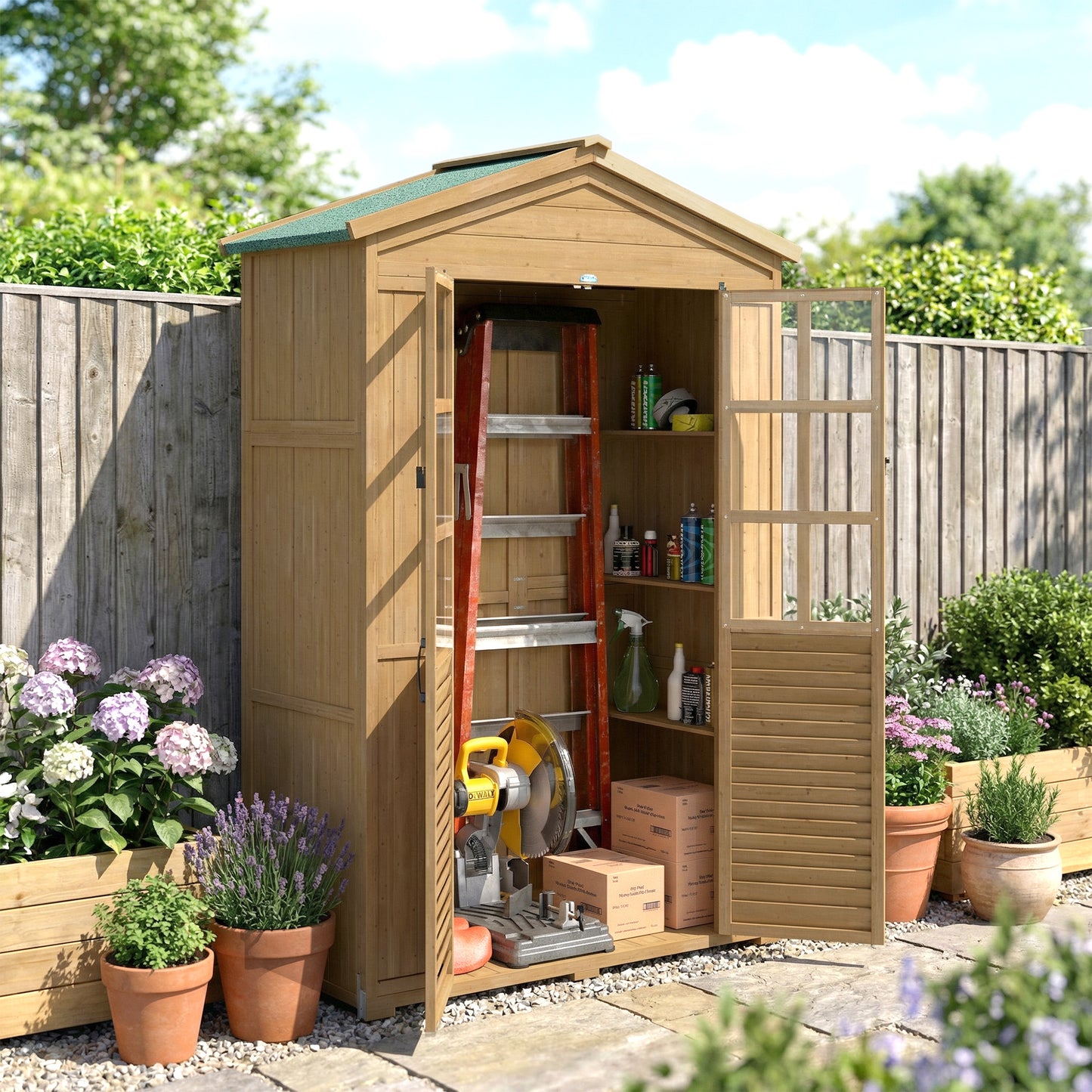 Outdoor Wooden Storage Cabinet