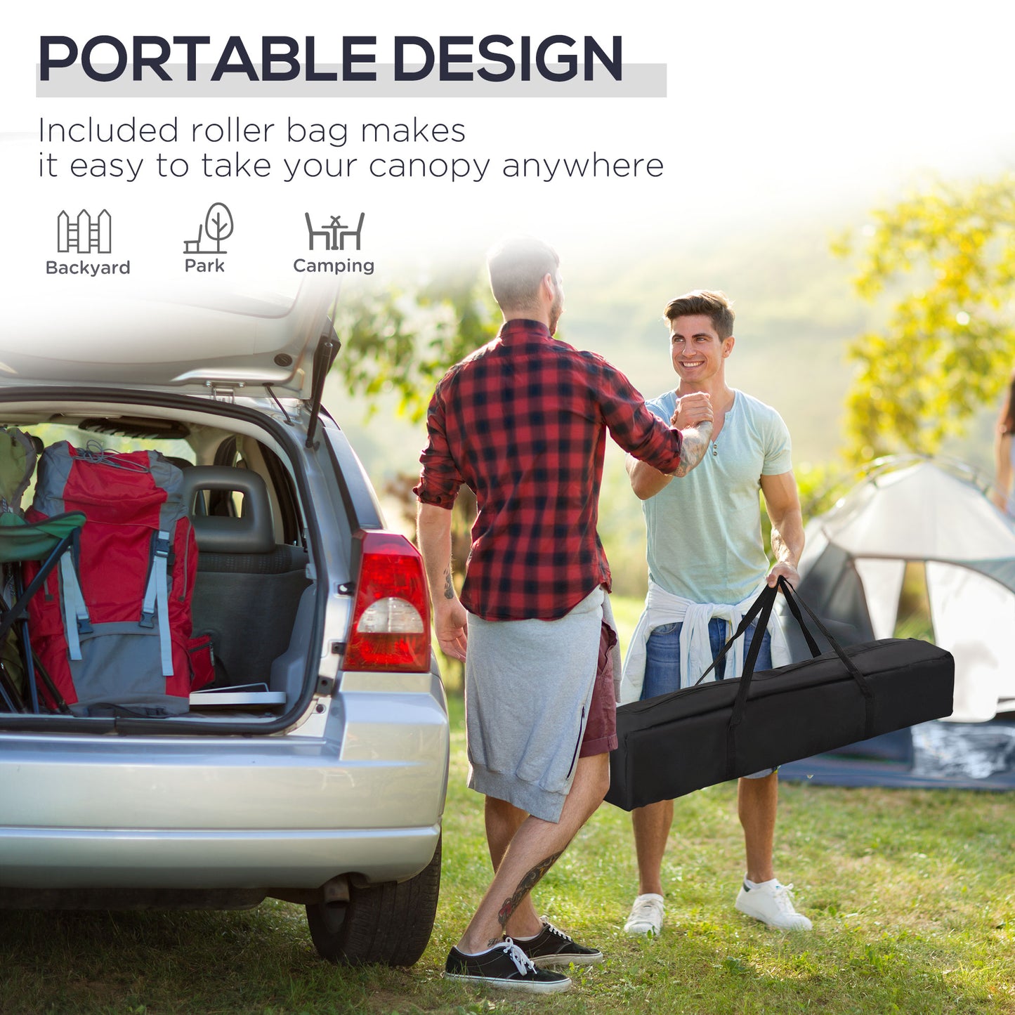 3 x 3cm Adjustable Height Pop-Up Gazebo, with Bag