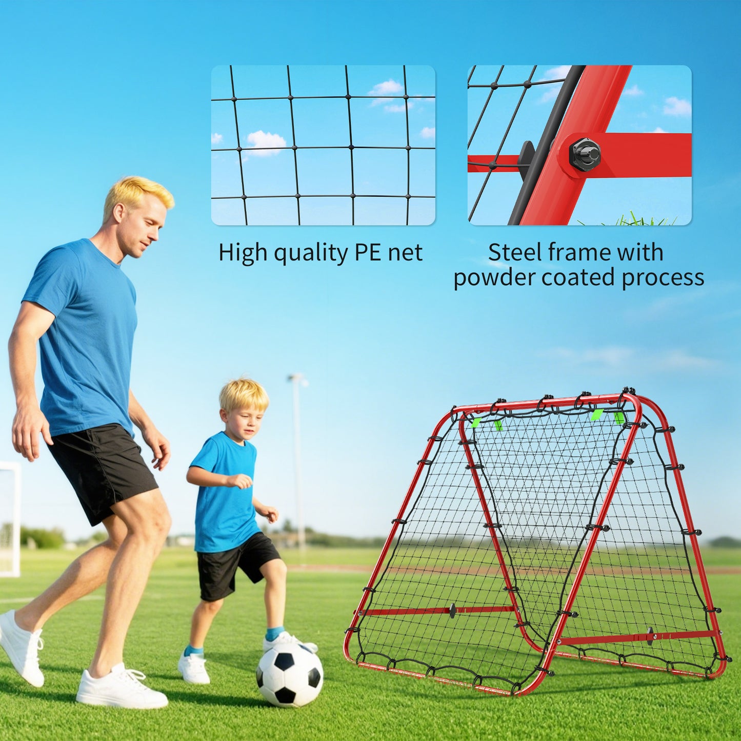 Double Sided Football Rebounder Net