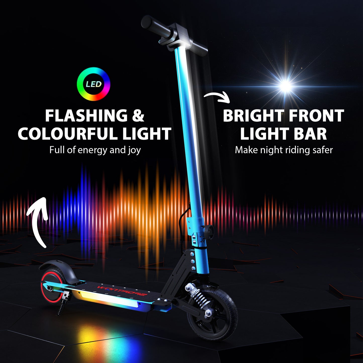 Folding Electric Scooter for Kids, with Dual Brakes