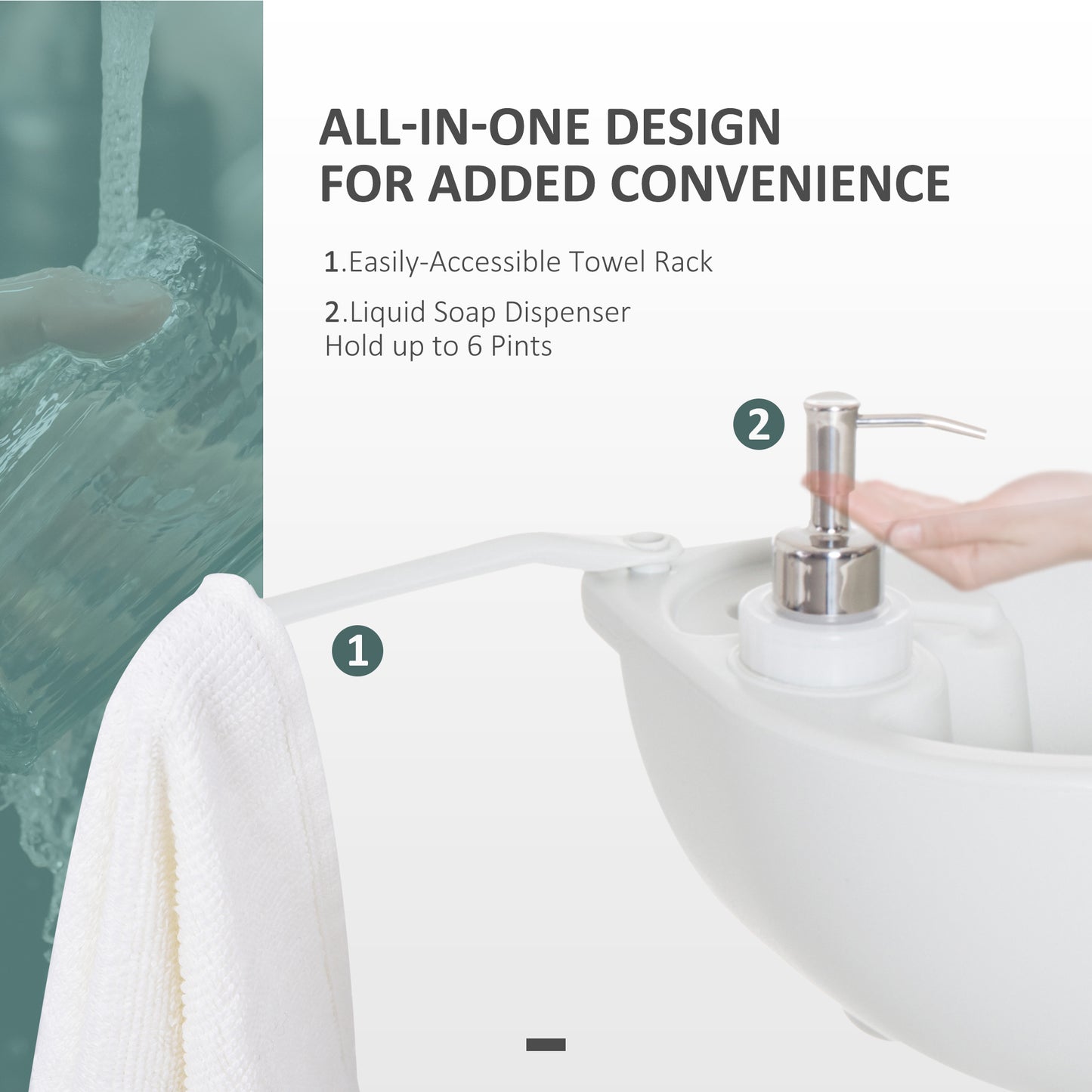 Portable Camping Sink with Running Water and Wastewater Tank