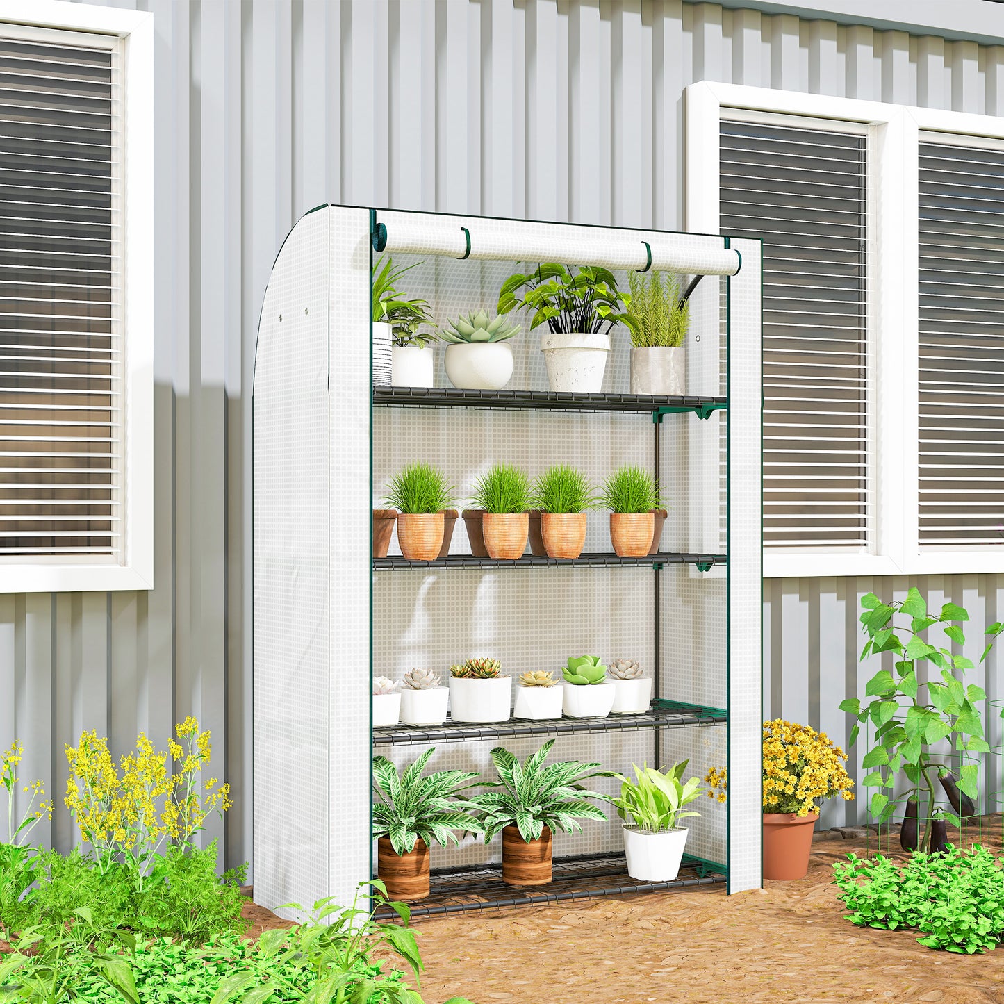 Mini Greenhouse with Reinforced PE Cover