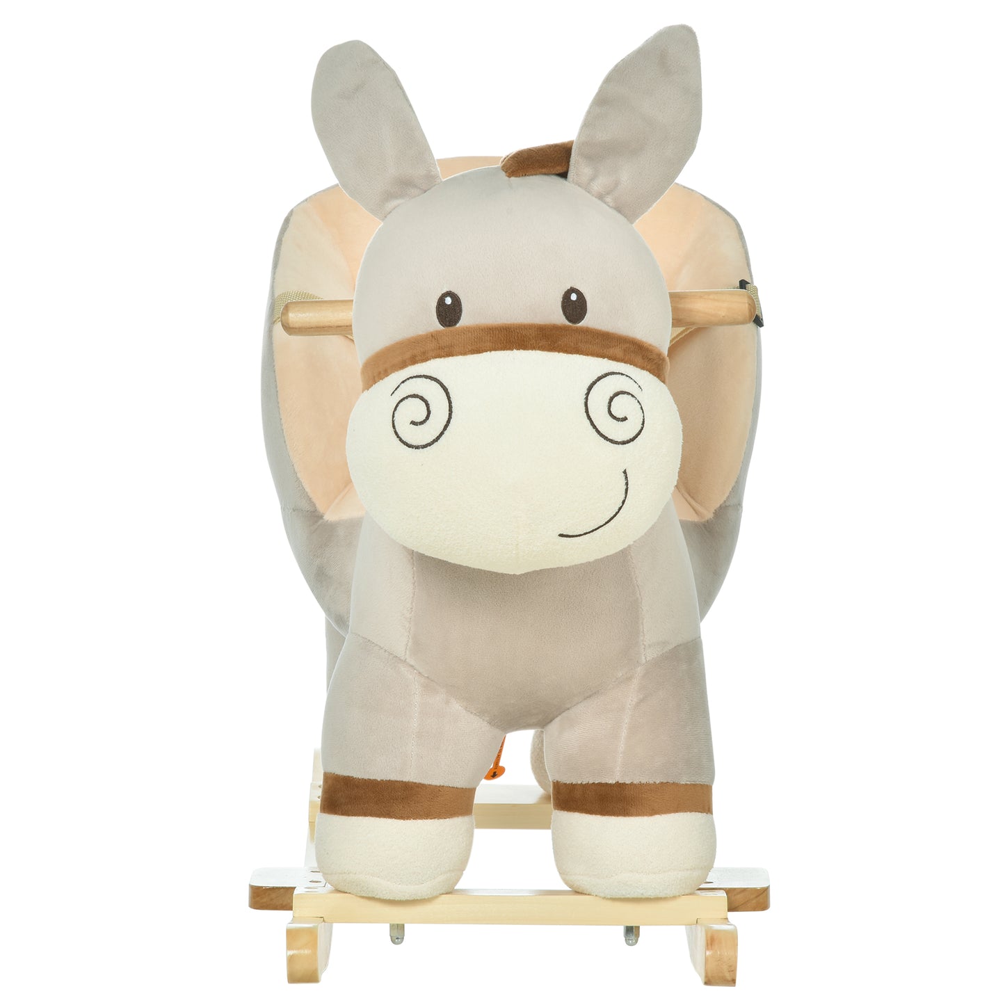 Kids Rocking Horse, Children Plush Ride On Donkey Animal Rocker w/
