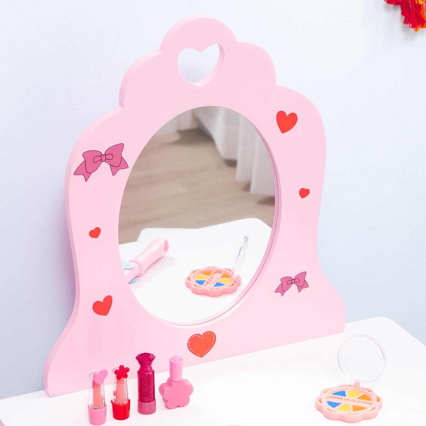 5PCs Kids Bedroom Furniture Set with Bed, Toy Box Bench