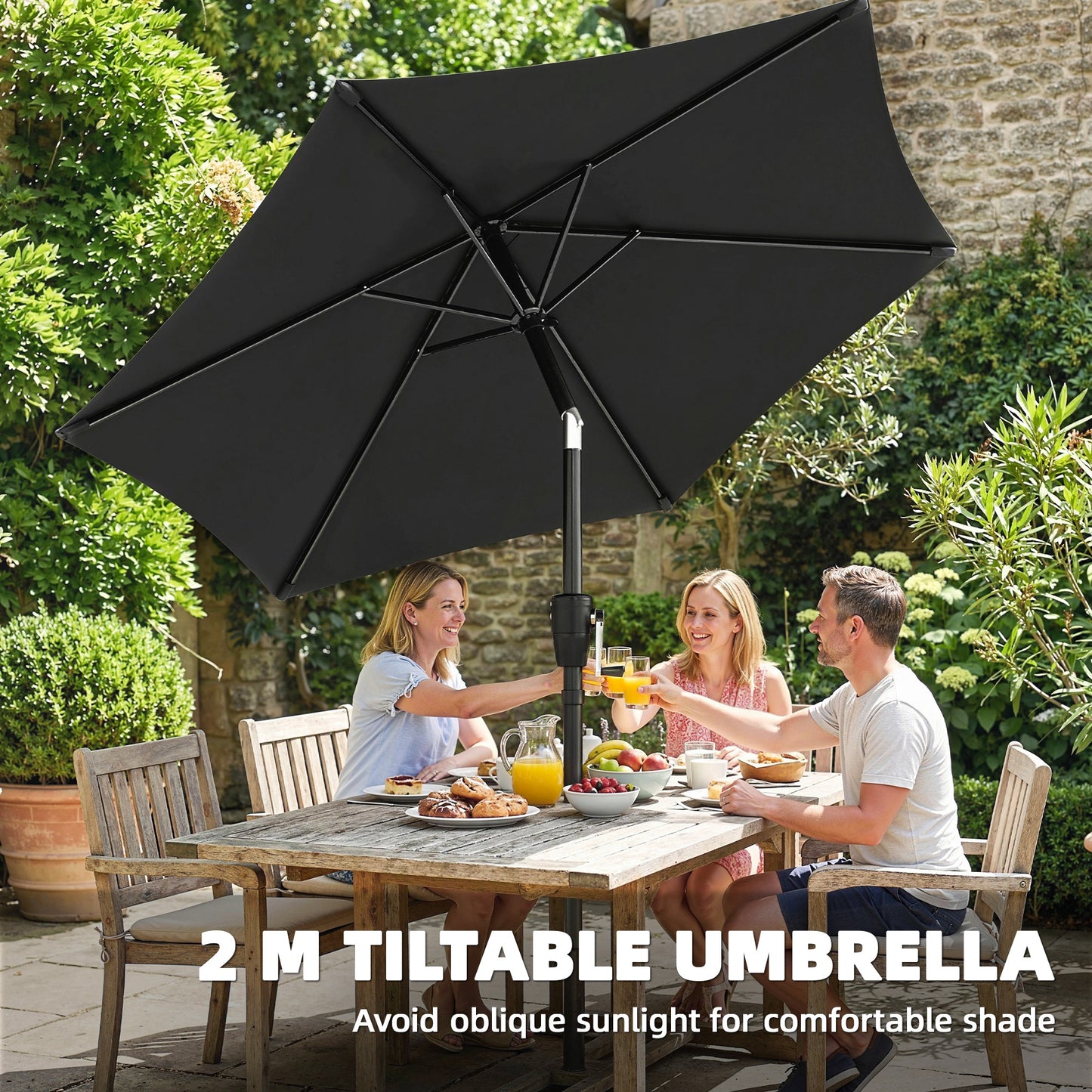 2m Garden Parasol Umbrella (1)
