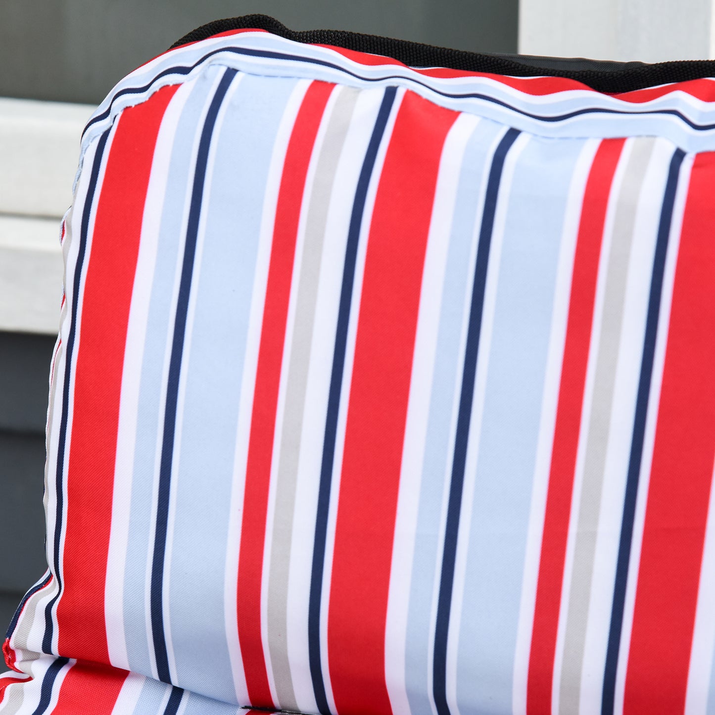 Set of 2 Garden Sun Lounger Outdoor Reclining Seat Cushioned Seat