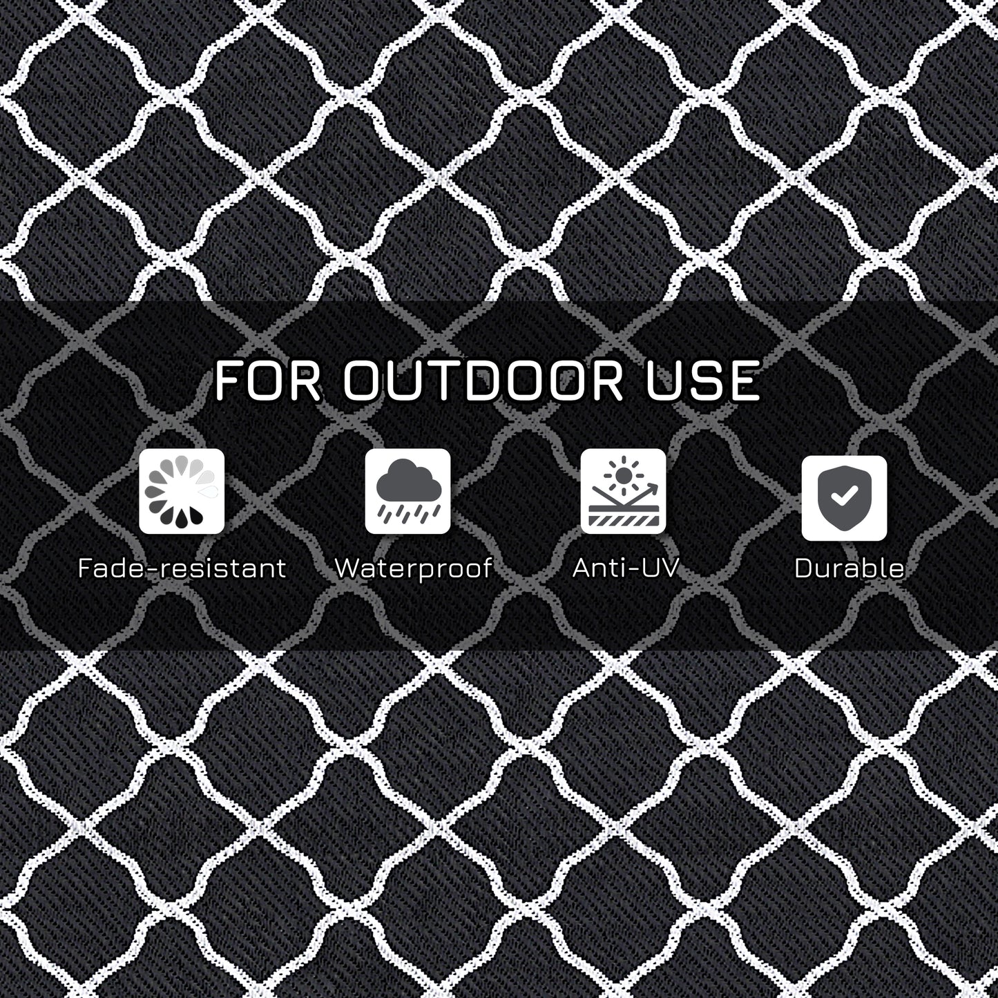 Reversible Outdoor Rug, Plastic Straw Mat w/ Carry Bag Ground Stakes