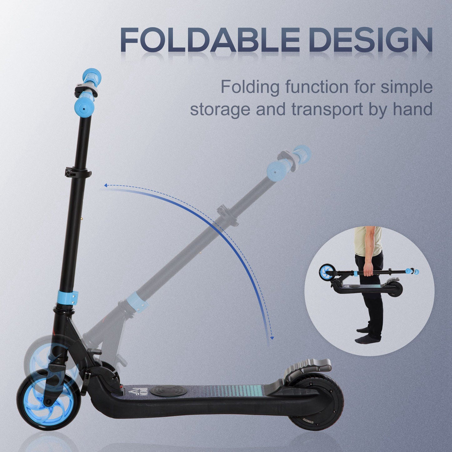 Folding Electric Scooter with Brake, for Ages 6+ Years