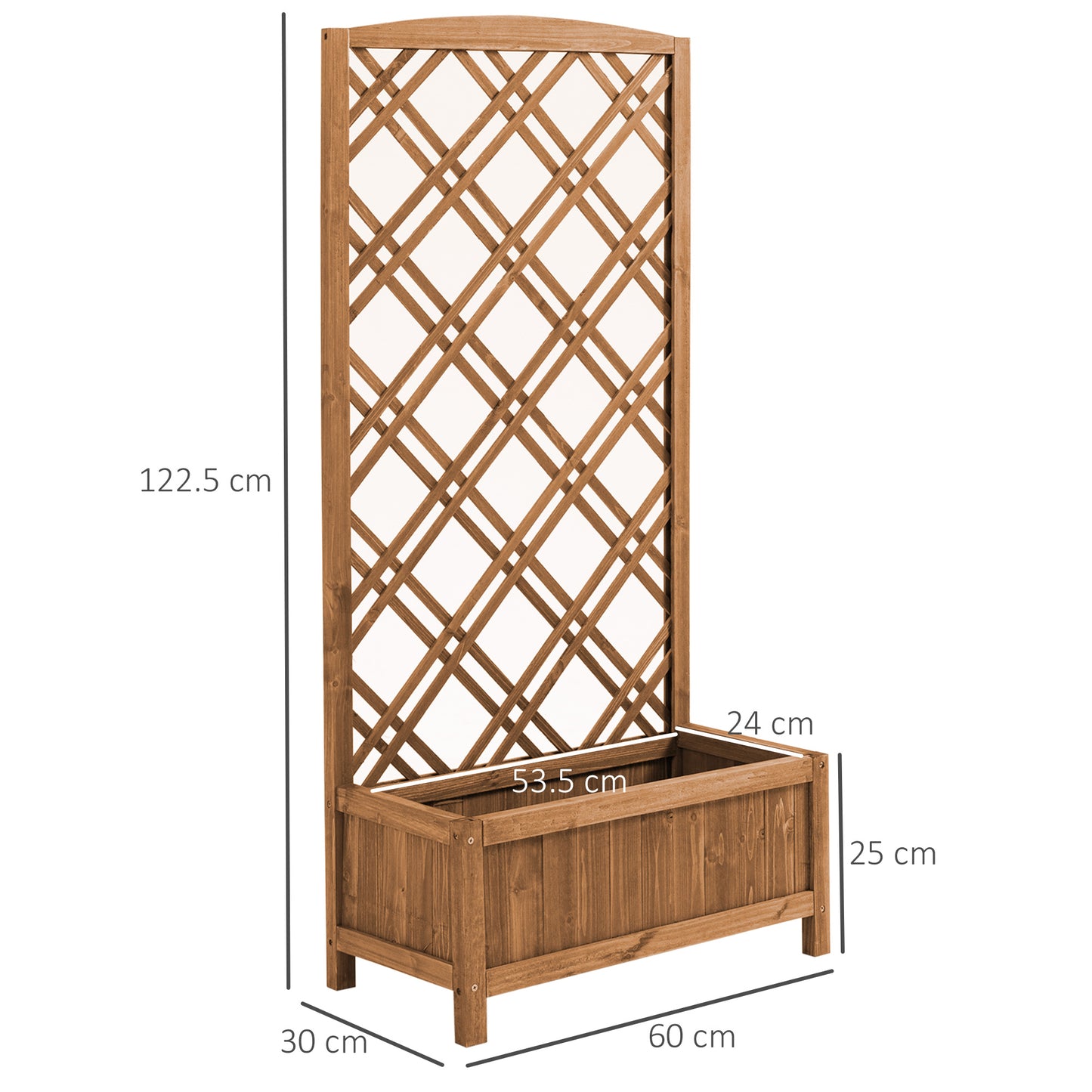 Garden Planter with Trellis