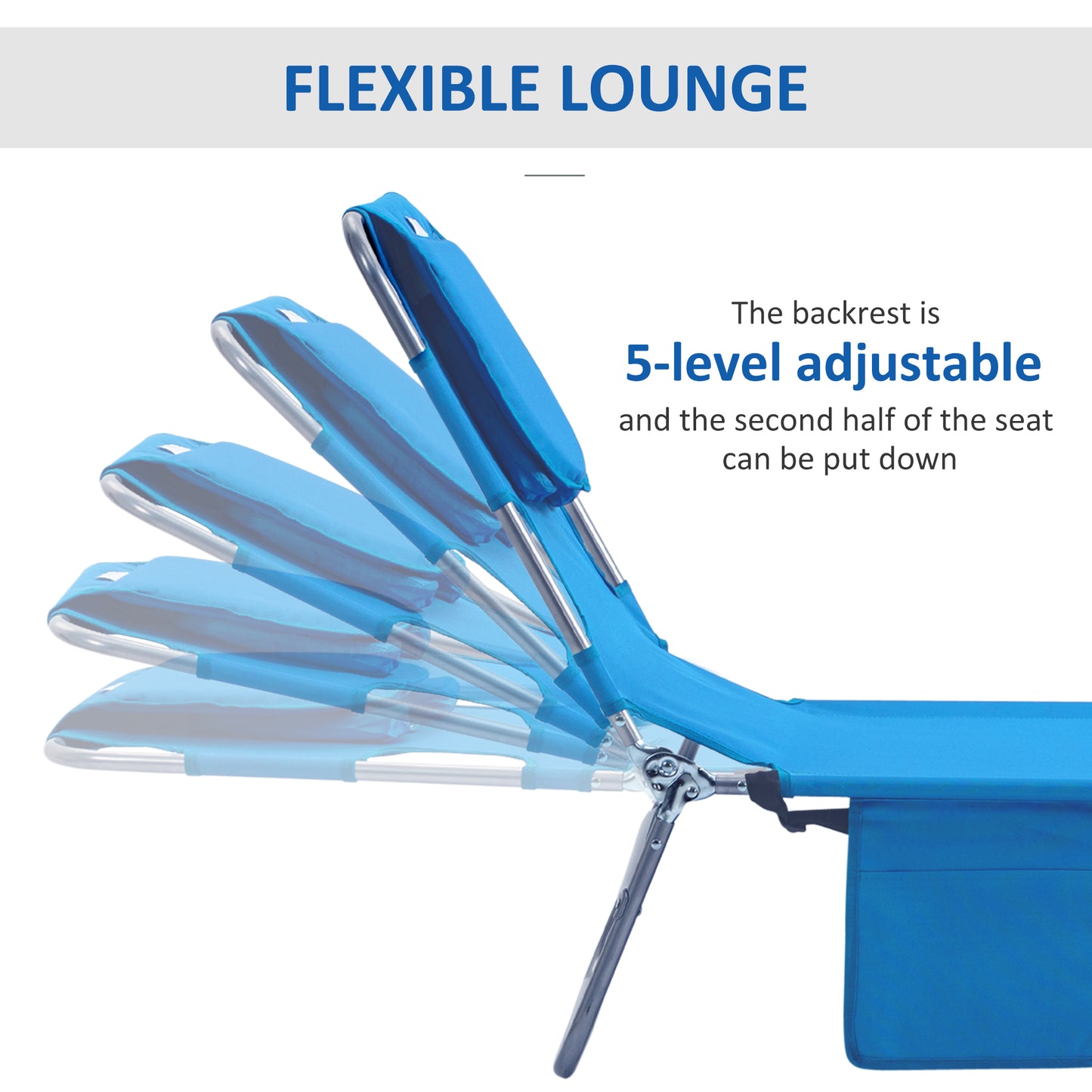 Foldable Sun Lounger with Reading Hole