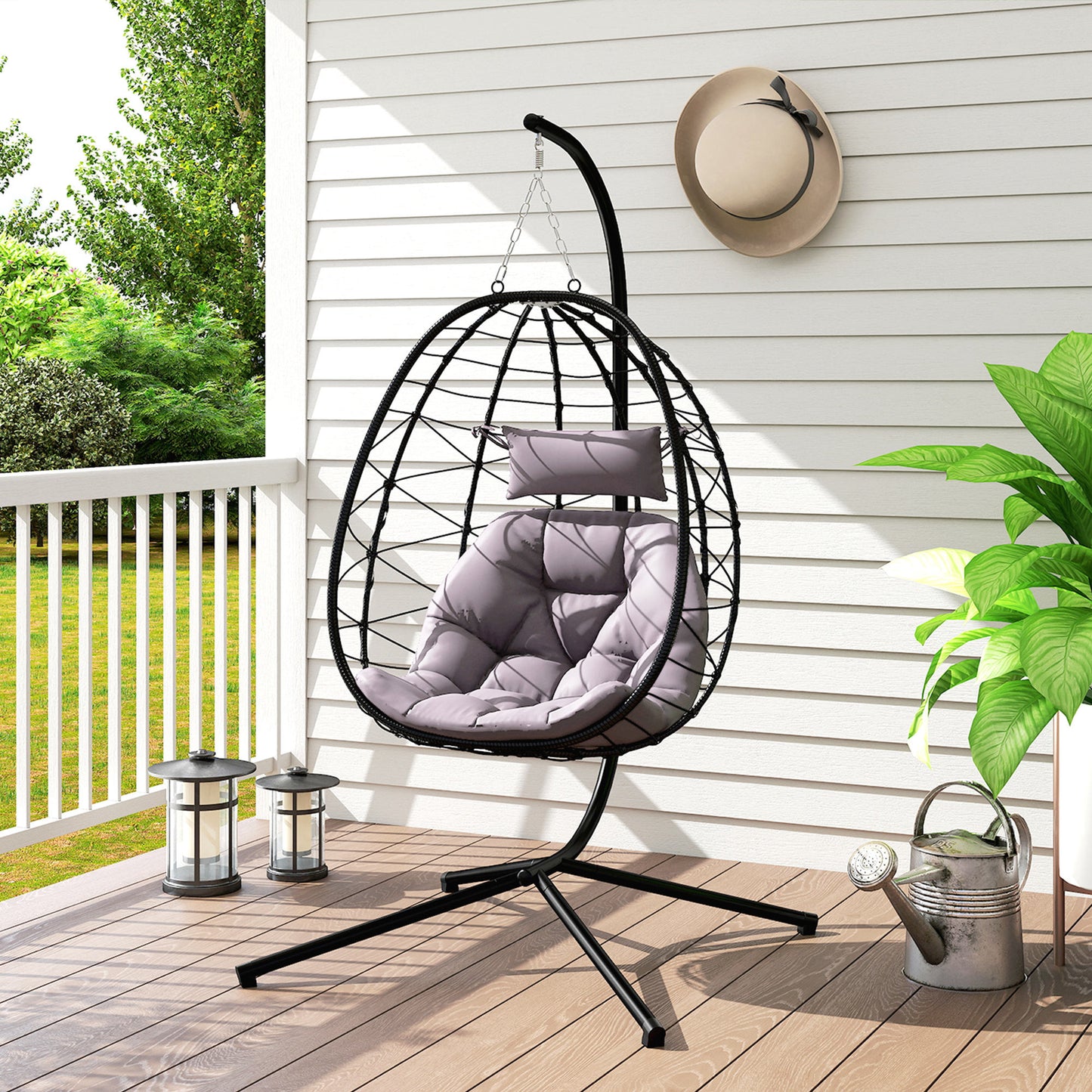 Hanging Egg Chair Outdoor Indoor Garden Swing Chair (6)