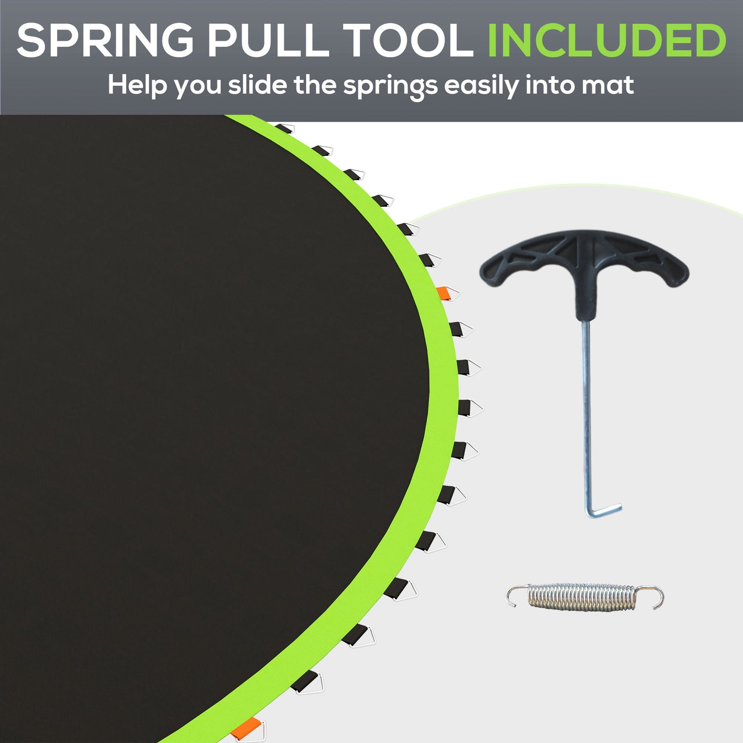 Replacement Trampoline Mat with Spring Pull Tool, 72 V-Hooks