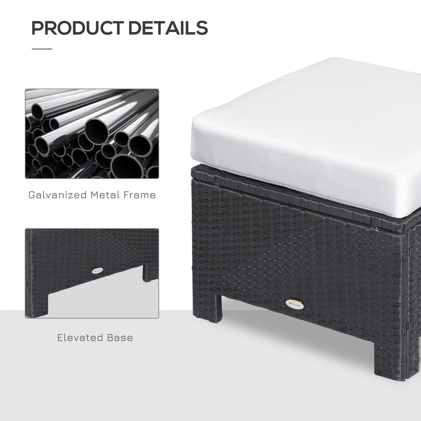 Rattan Footstool Wicker Ottoman