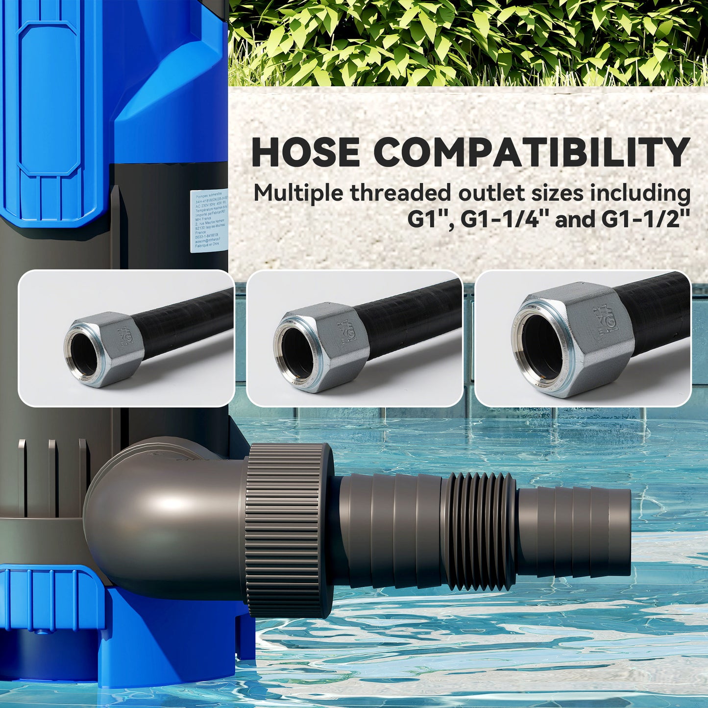 750W Submersible Water Pump for Dirty/Clean Water