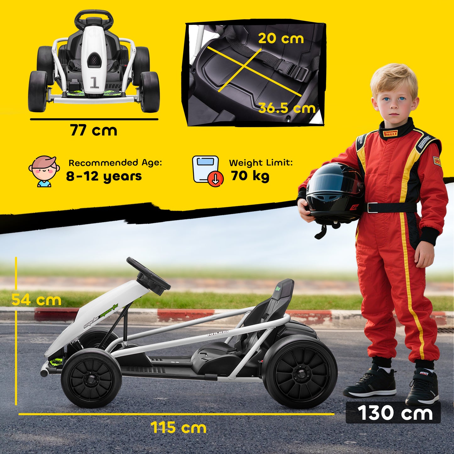 24V Electric Go Kart for Kids