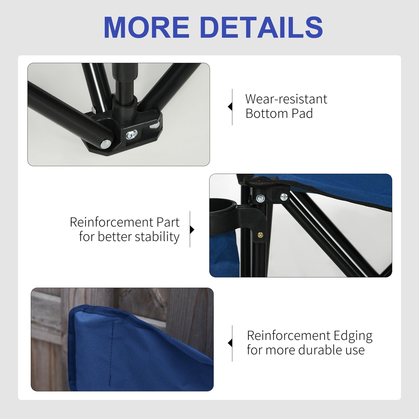 6 Seater Folding Camping Chair with Cup Holder & Carry Bag