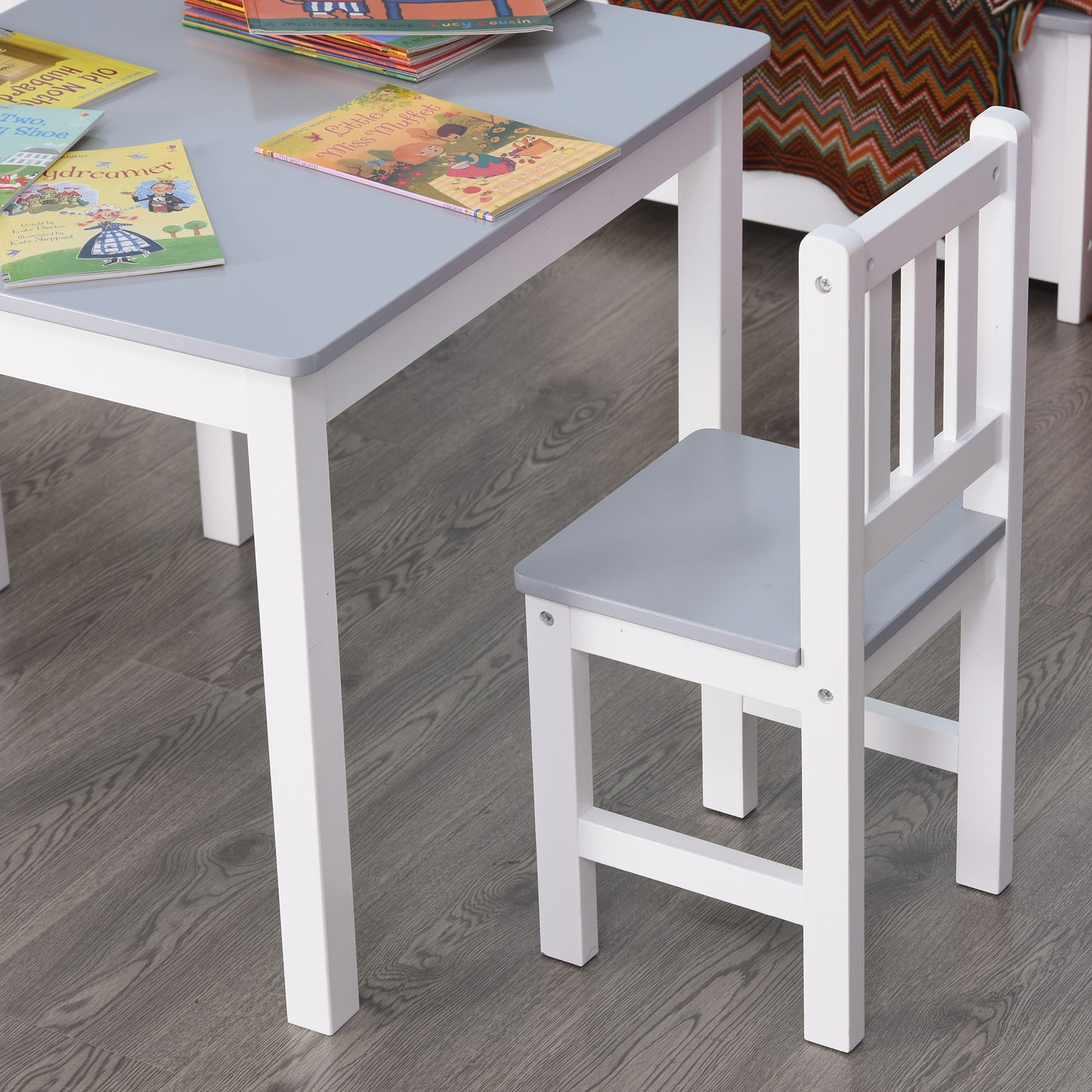 Kids Table and Chair Set 3 Pieces Toddler Preschoolers Desk
