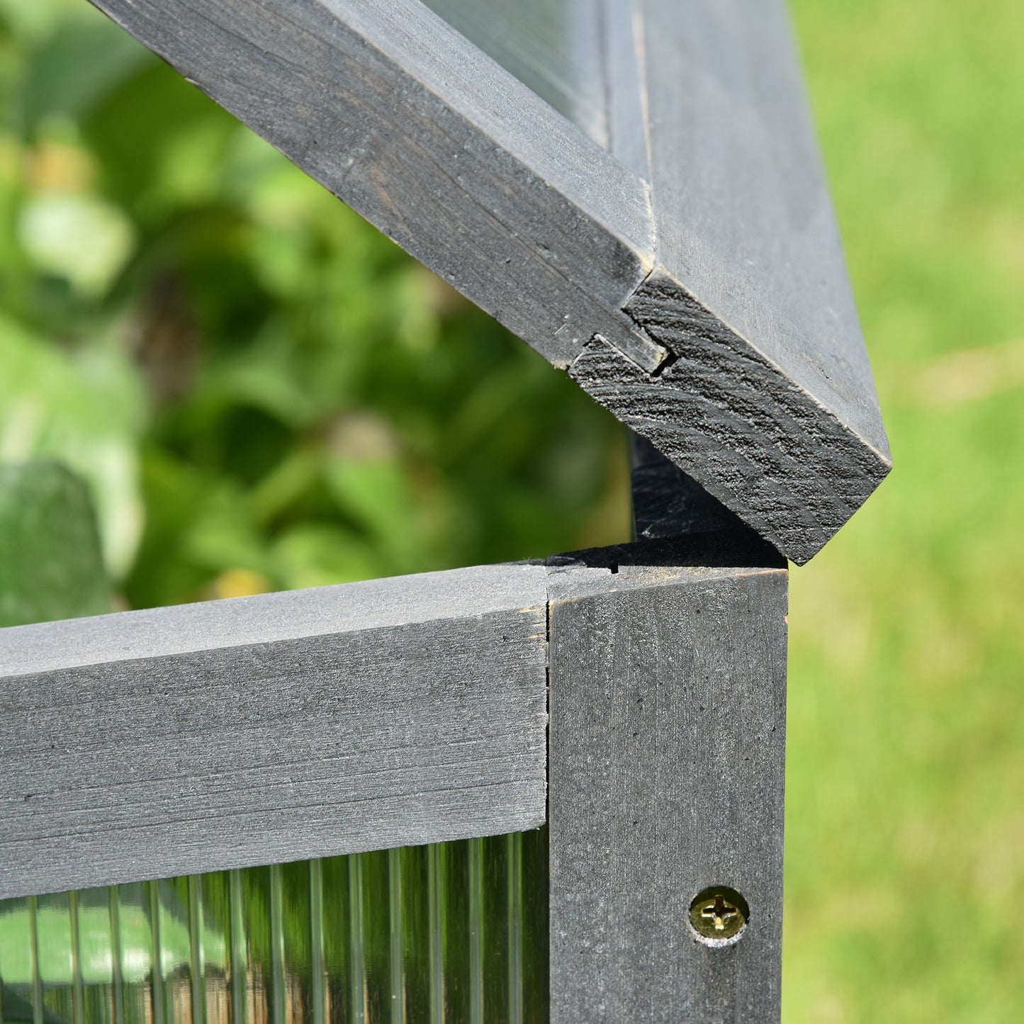 Wooden Cold Frame, Small Polycarbonate Greenhouse for Plants (1)