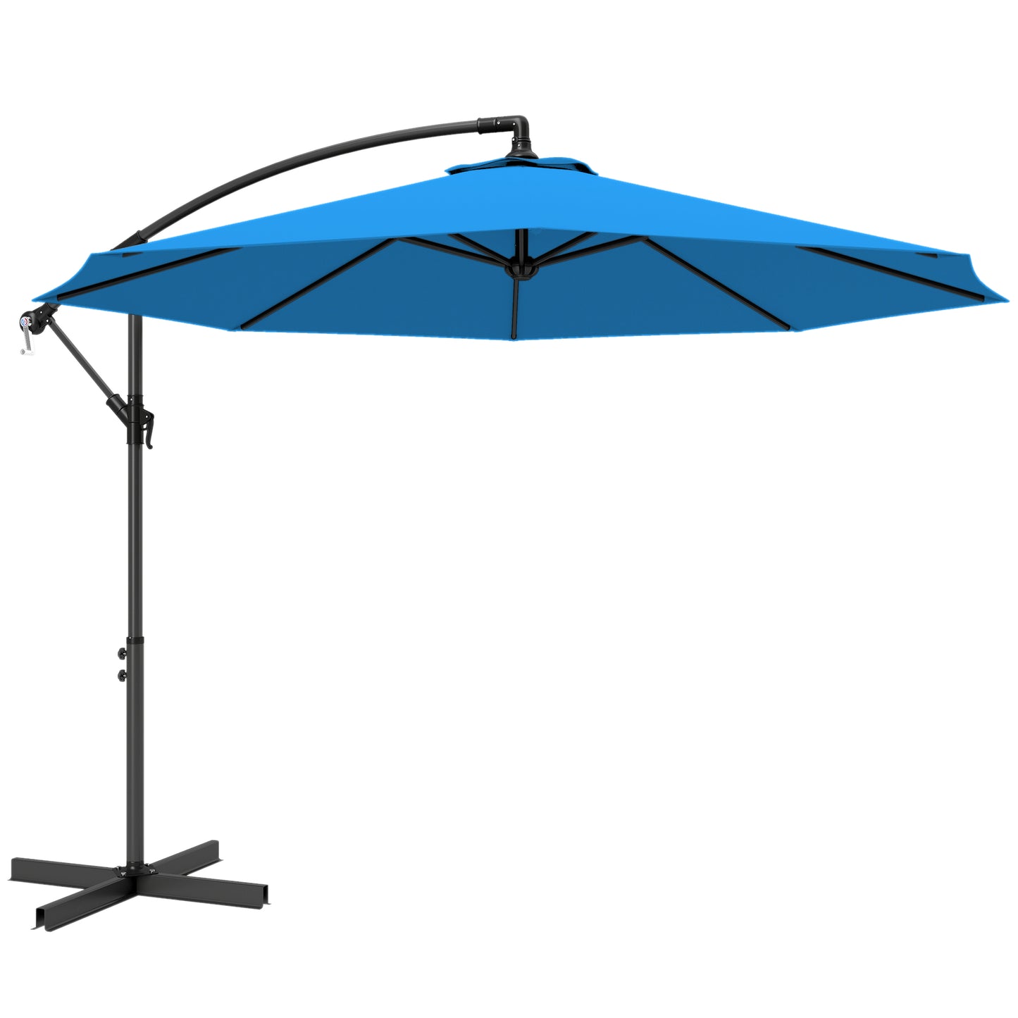 3m Overhanging Cantilever Parasol, with Cross Base (4)